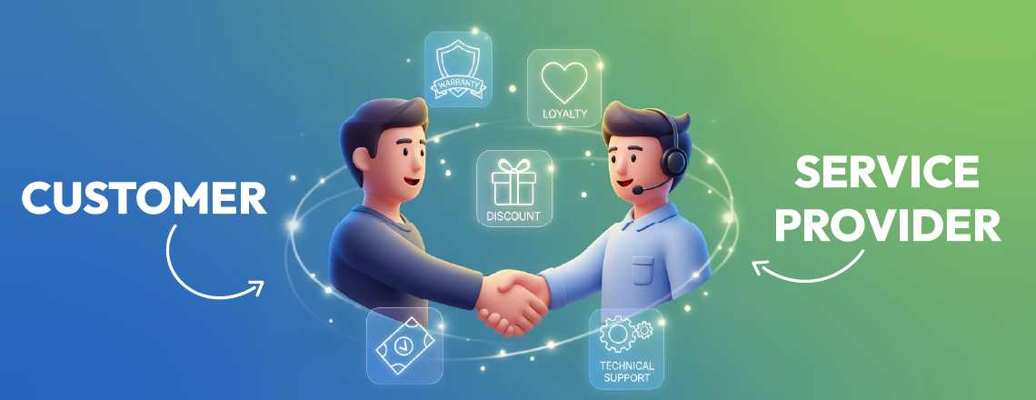 After-sales service refers to the follow-up provided after a customer has purchased or received your services.