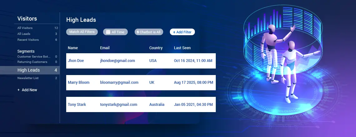 Real estate chatbot qualifying leads by asking about budget, location, and move-in dates