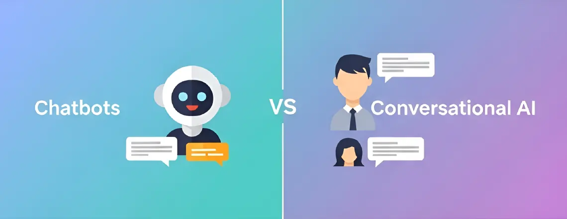 Comparison between Chatbots and conversational AI