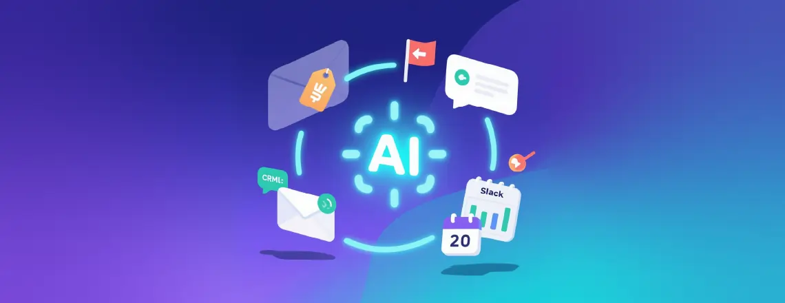 AI reply generator automating emails, CRM integration, scheduling, and chat responses for business productivity in 2025