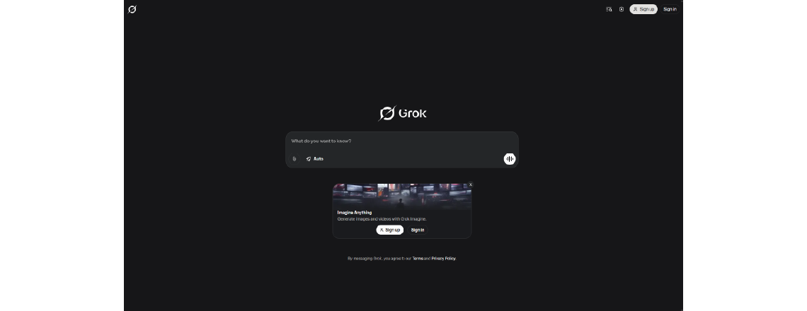 Grok-3 AI chat reply generator interface, introducing Grok-3 as a personal AI assistant.