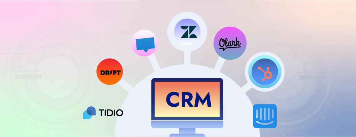 live chat interfaces with CRM and marketing automation tools