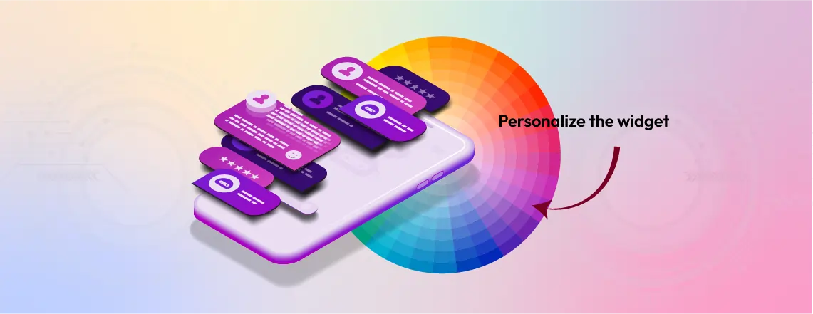 Personalize the widget greetings, tone, and colors should feel consistent
