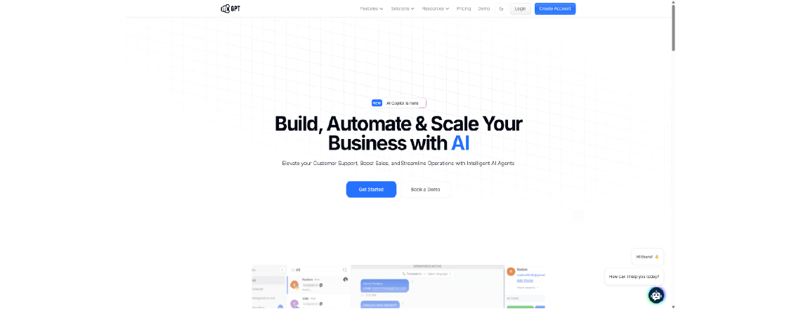YourGPT is an AI-first platform that enables businesses to develop intelligent AI agents for customer support, sales, and business operations without requiring any coding.