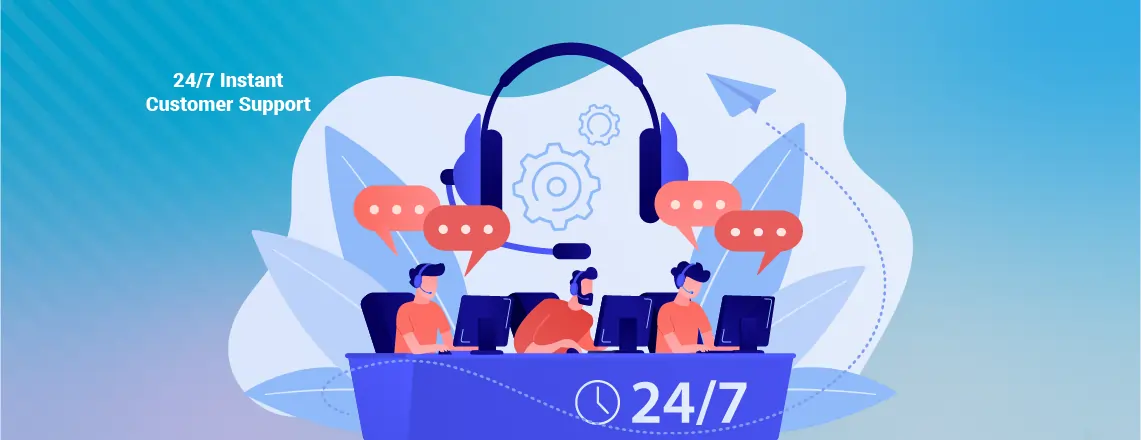 E-commerce chatbots providing 24/7 instant customer support for online stores
