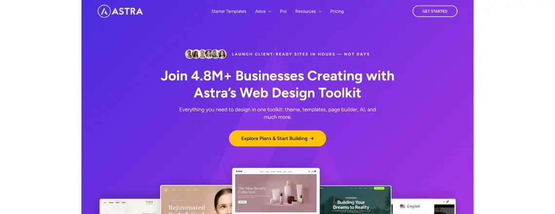 Astra is a well-known theme for its speed and chatbot compatibility.