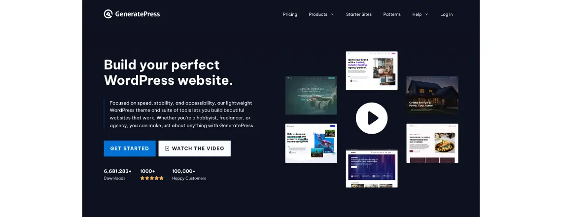 GeneratePress focuses on clean code and fast loading times.