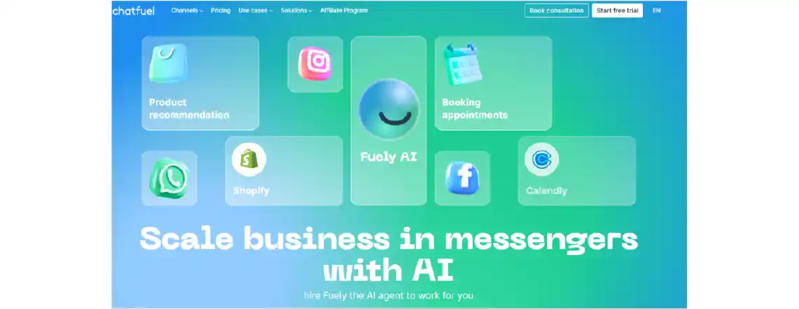 Chatfuel e-commerce chatbot automating customer support and improving online store engagement