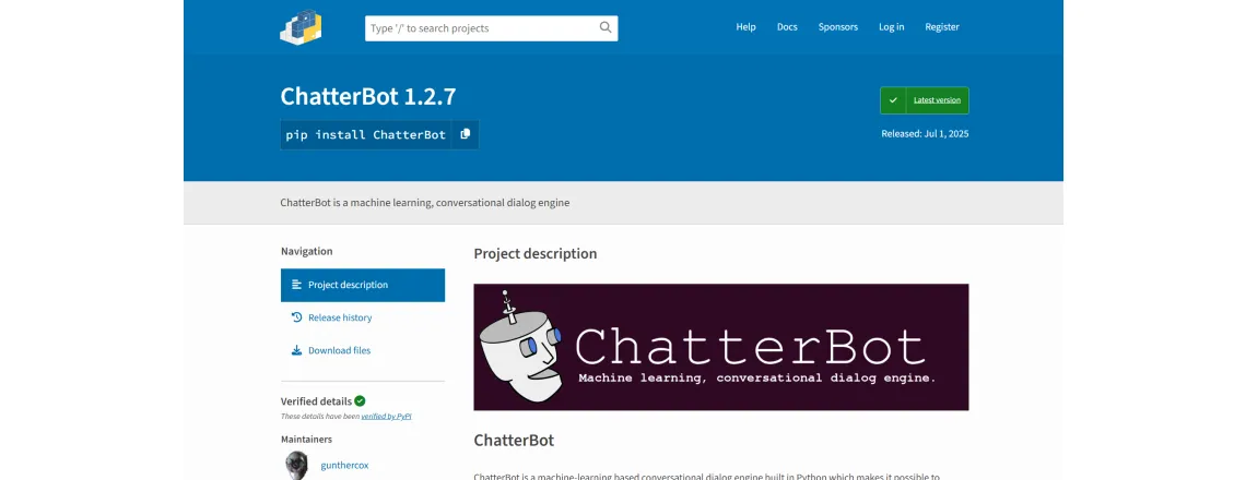 Chatterbot is a python library for machine learning chatbots