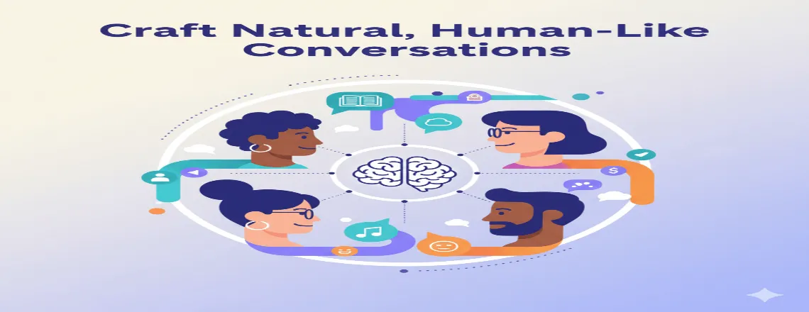 Illustration showing a chatbot using NLP to respond naturally, with conversational markers like 'Got it' and 'I see