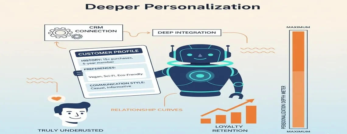 AI Virtual Assistants will use CRM data for highly personalized customer experiences that strengthen loyalty.