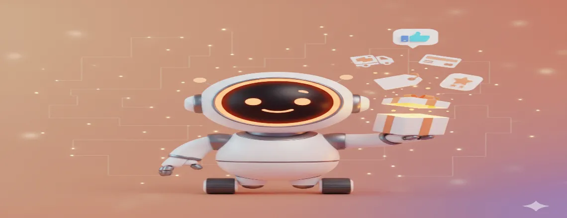 Online store chatbot displaying a personalized e-commerce live chat welcome message.