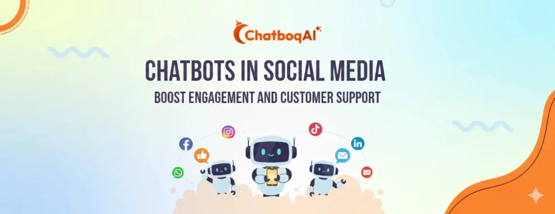 Social Media Chatbots interacting with users to boost engagement and customer satisfaction.