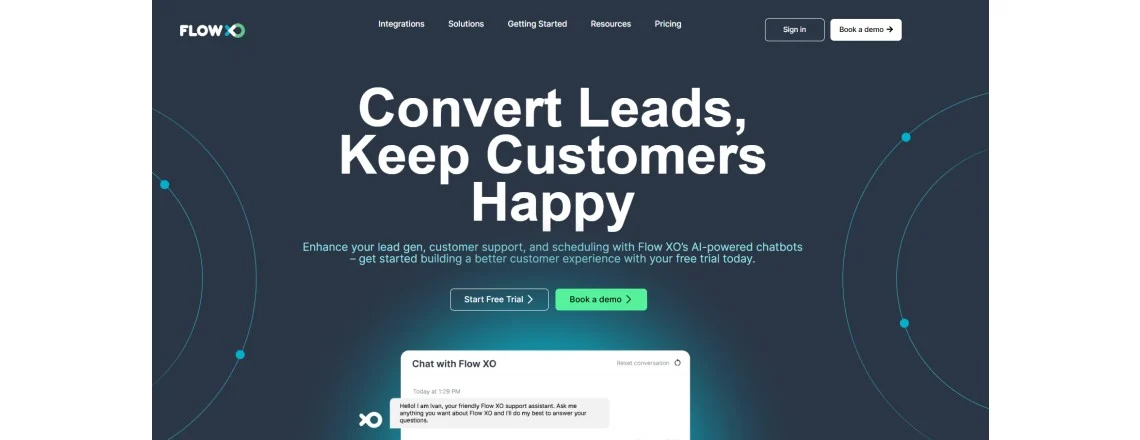 Flow XO supports chatbots across the web, Slack, and Messenger. 