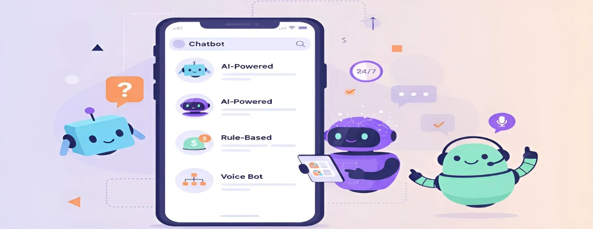 6 different types of chatbots
