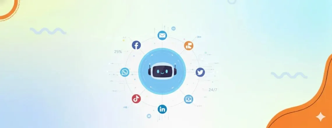 Social Media Chatbots interacting with users to boost engagement and customer satisfaction.