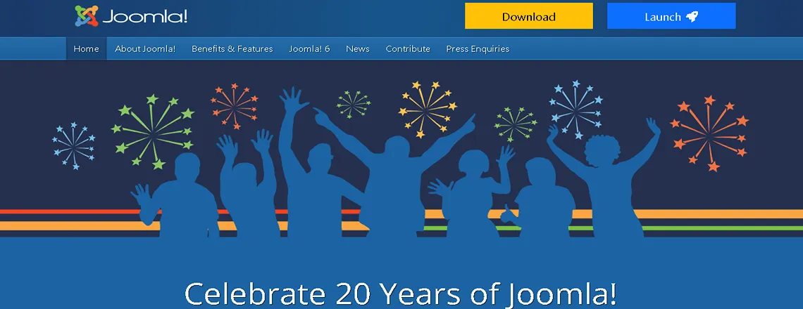 Illustration highlighting Joomla as a leading free and open-source WordPress alternative.