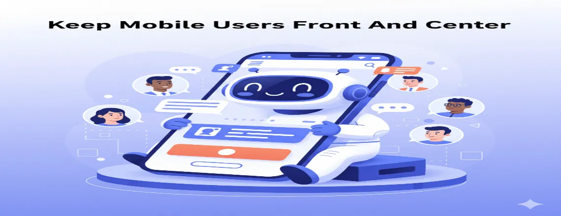 Responsive chatbot interface on a smartphone, with touch-friendly buttons and optimized mobile experience.