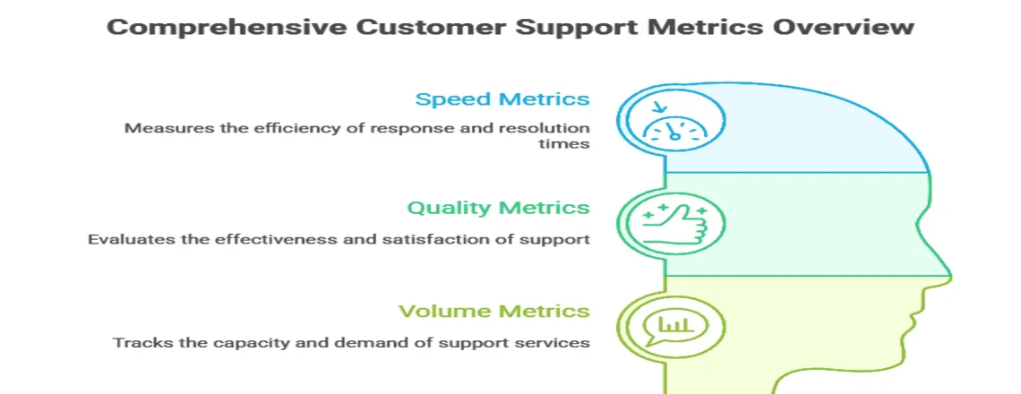 Monitoring support metrics helps evaluate performance and service quality.