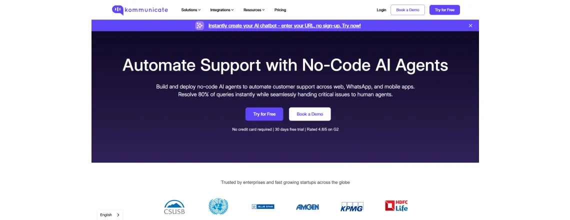Kommunicate is a human-bot hybrid support platform