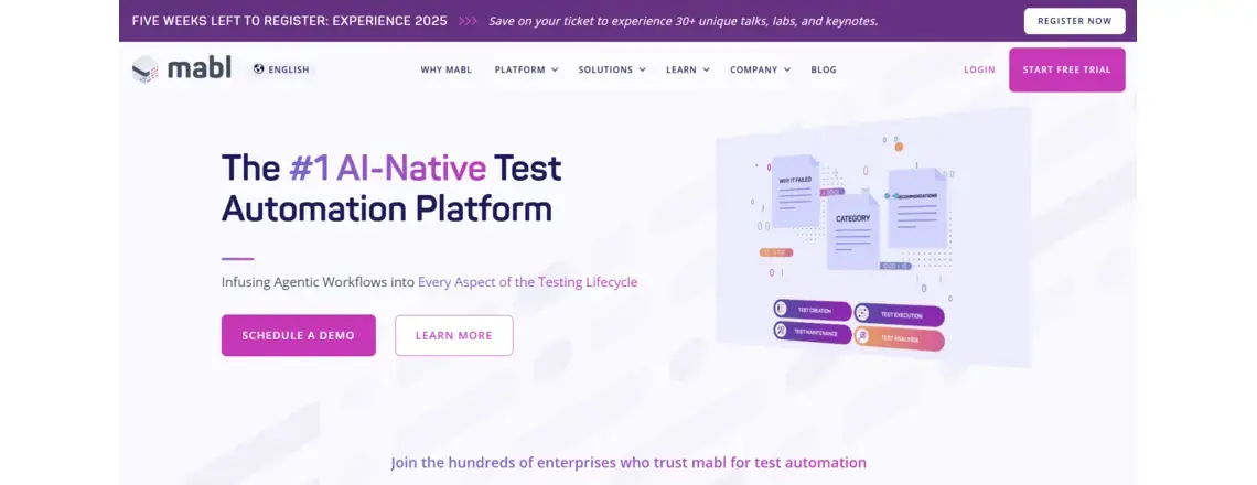 Mabl is an AI-powered chatbot automation testing tool. It combines automated testing with machine learning to provide intelligent test automation.