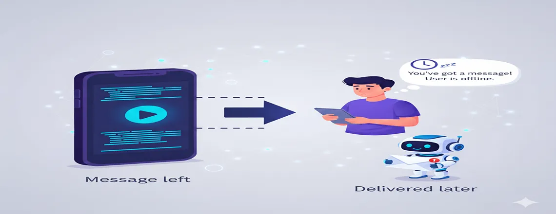 Example of a canned response for offline chat messages when support agents are unavailable.