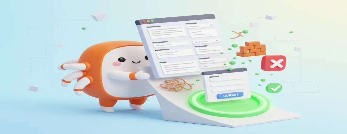 Optimized web forms reducing friction and improving website user experience.