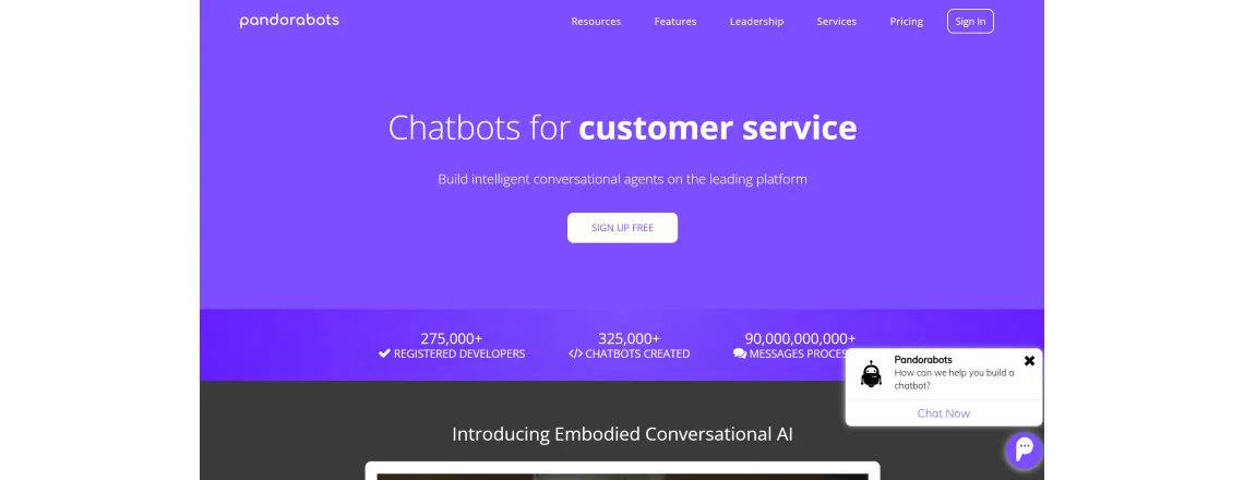 Pandorabots is a pioneer chatbot platform using AIML standard.