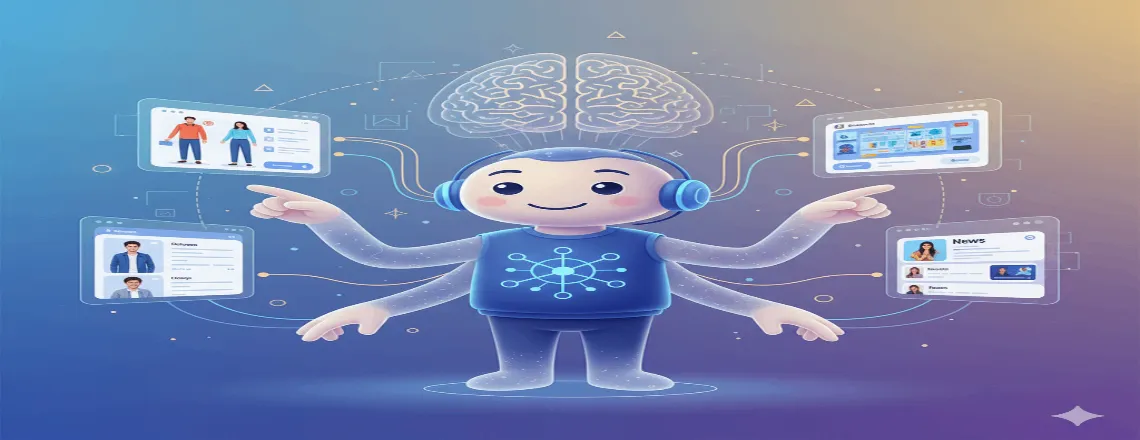 AI personalization transforming website user experience through tailored content.