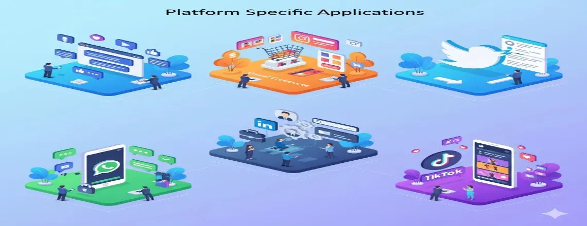 Social Media Chatbots applied on different platforms to enhance engagement and customer support