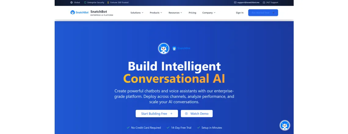 Snatchbot is a multi-platform chatbot with advertising support: