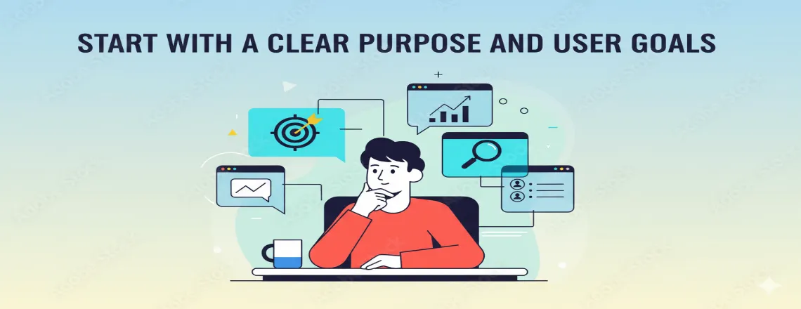 Illustrating chatbot goal setting, user task tracking, and purpose-driven conversation design.