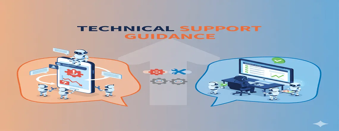 Customer following step-by-step troubleshooting via canned response message.