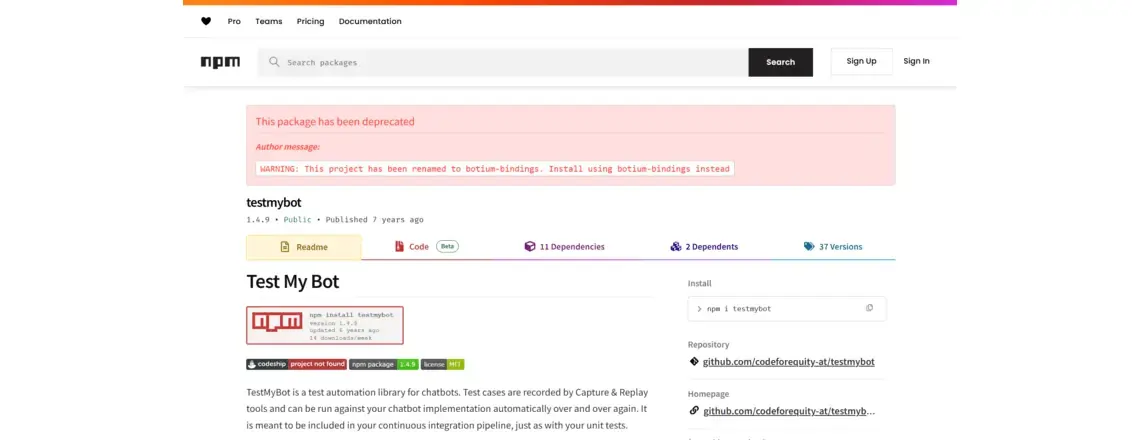 TestMyBot is an open-source solution perfect for developers who want full control over their testing process.