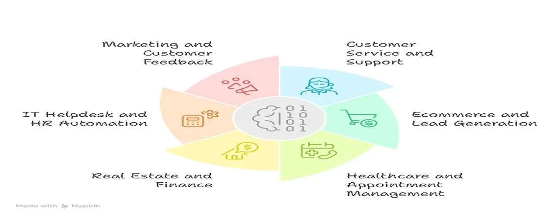 Use cases of chat automation across industries like ecommerce, healthcare, and finance