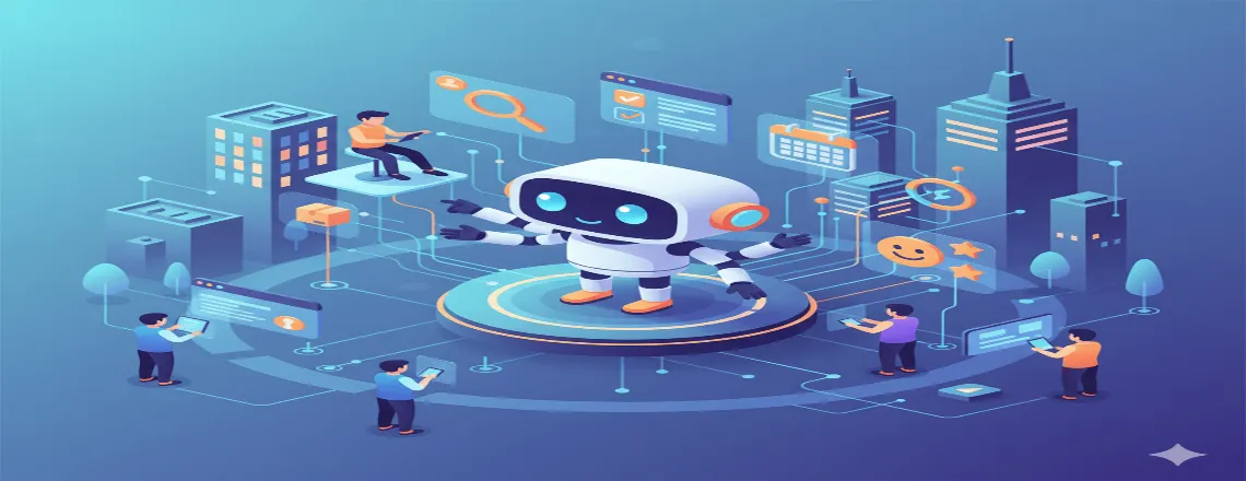 AI-driven customer service automation handling repetitive support tasks without human intervention.