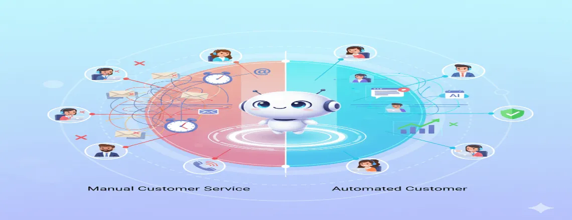 Benefits of customer service automation including speed, 24/7 availability, and consistent customer support.