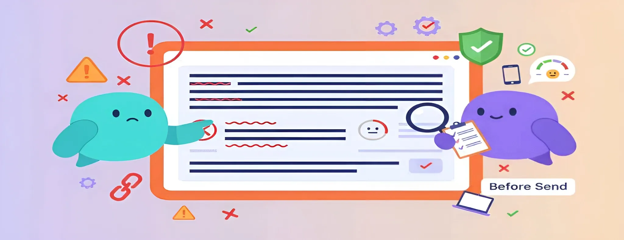 Emails with wrong tones, broken links, or bad formatting can make situations worse. Testing prevents these costly mistakes. 