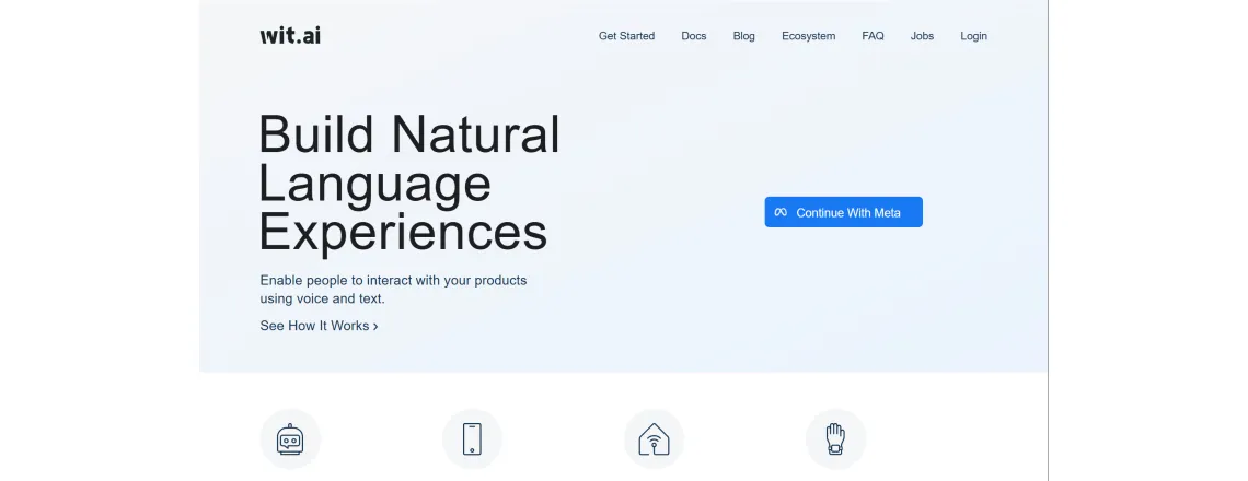 Wit.ai is meta’s free natural language processing platform for developers.