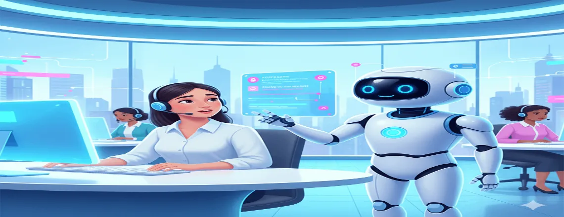 Chat Manager leveraging AI to assist live chat agents.