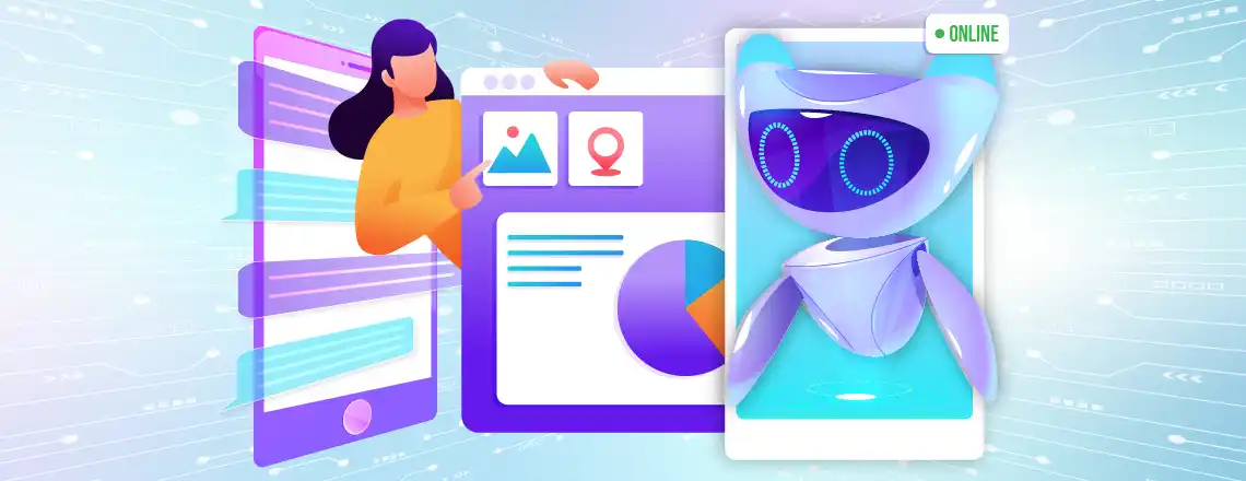 Explanation of how a chat widget operates to connect website visitors with support teams