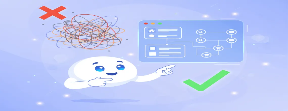 Simple navigation design improving overall website user experience.