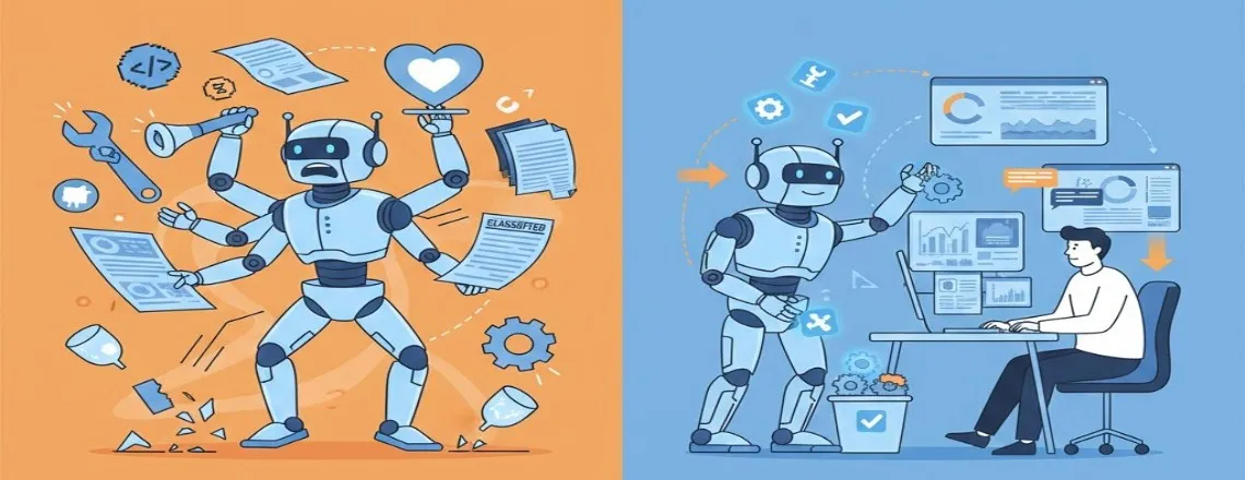 Over-automated chatbot struggling with complex tasks that require human support