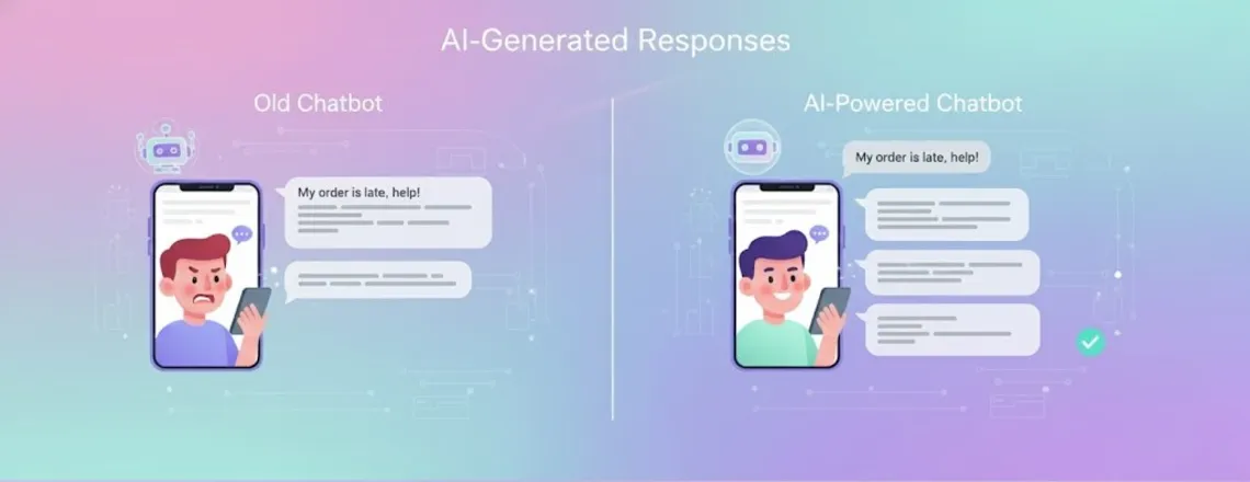 AI chatbot generating personalized, human-like responses