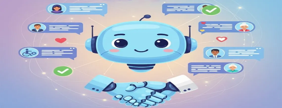 Best practices for chatbot design showing ethical communication, personalization, and balanced automation with human support