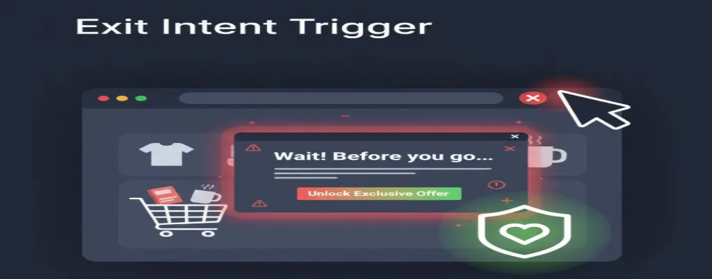 Live chat popup activated when a visitor tries to leave the website, recovering abandoned sales opportunities.