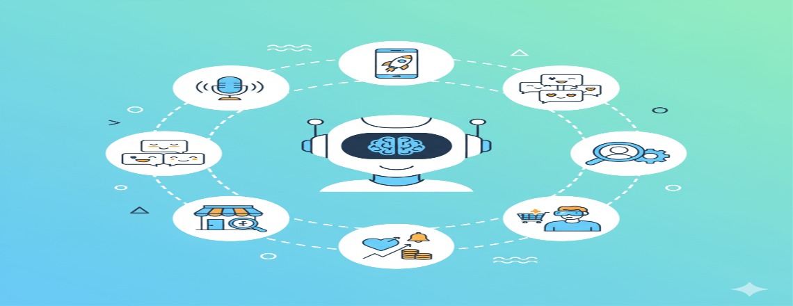 Emerging chatbot marketing trends like generative AI, predictive analytics, and emotional intelligence.