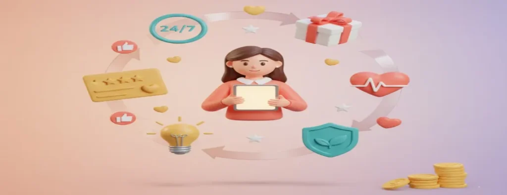 AI-powered customer loyalty cycle with personalization, support, and rewards