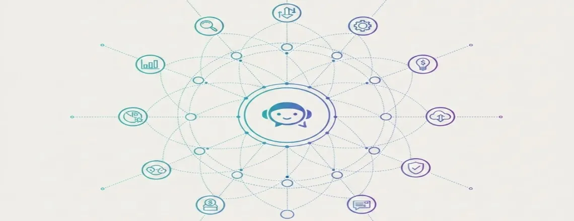 Chatbot conversation data flowing into actionable business insights and analytics