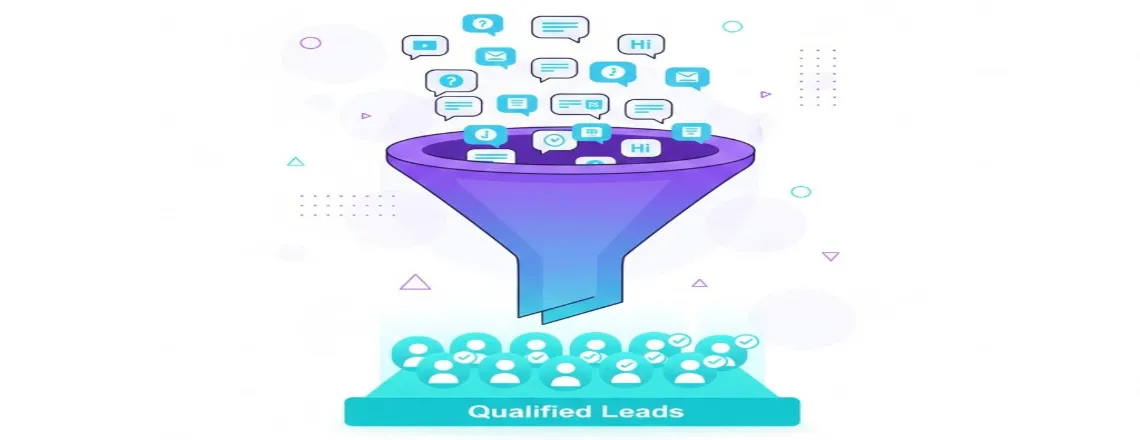 Sales funnel visualization showing how chatbot marketing strategies qualify and nurture leads automatically
